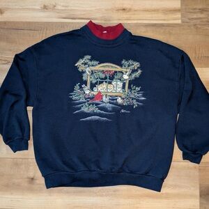 christmas cat vintage sweater